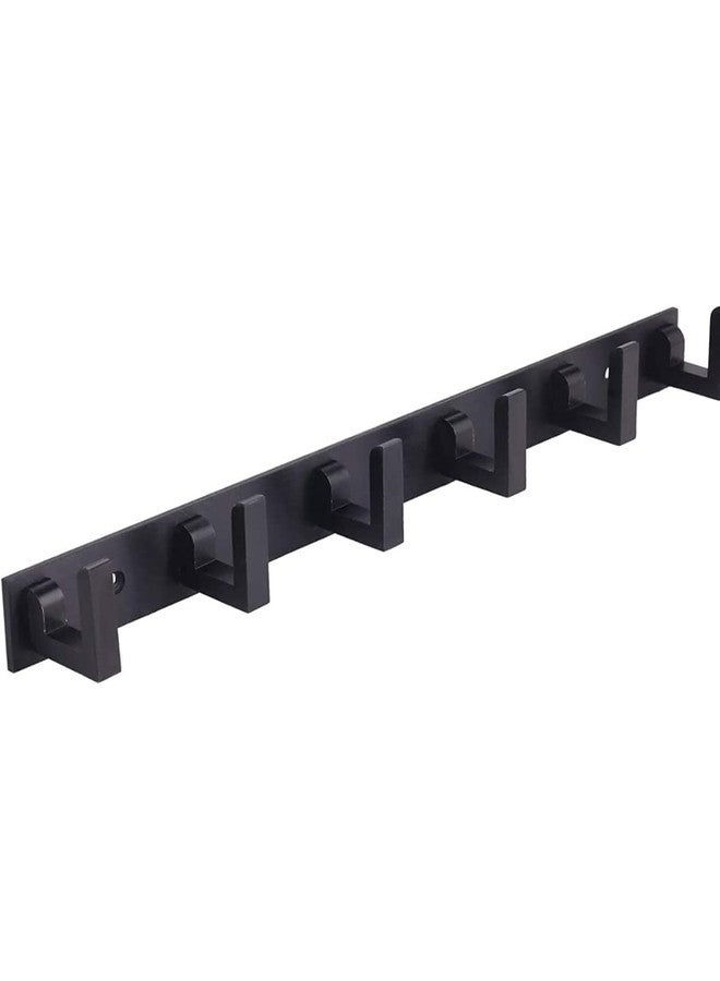 NYCAA Heavy Duty Stainless Steel Door Hanger Hooks 6 Pin L Type Door Hooks Hanger Hanging Clothes, Hanger for Bathroom, Bedroom and Kitchen [ Black, Set of 2 ] (Black, 2) - Image 2